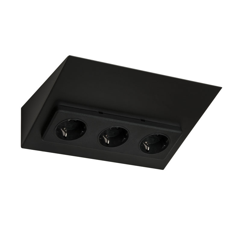 SOCKET OUTLET MINI-3 S3/16A/IP20 0X BLACK