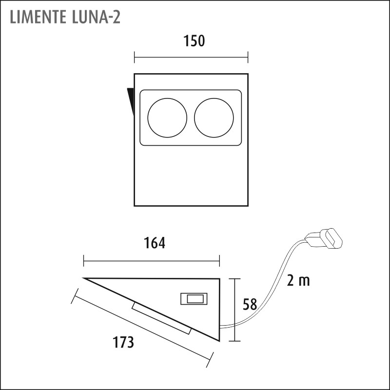 limente Socket outlet+switch luna-2 s2/16a/ip20 0x black