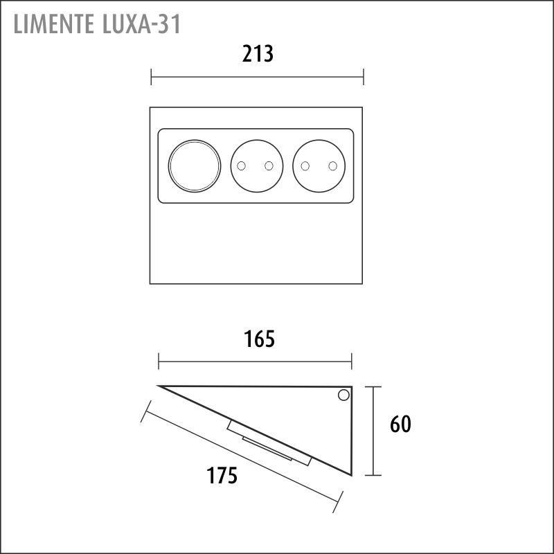 limente Socket outlet+switch luxa-31 s2/16a/ip20 1x white