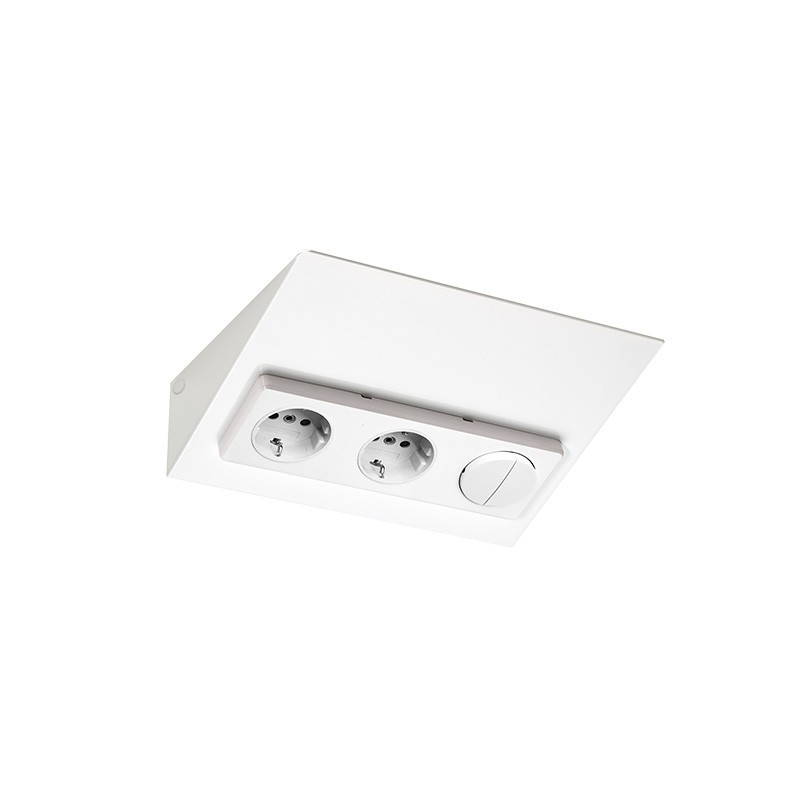 SOCKET OUTLET+SWITCH LUXA-32 S2/16A/IP20 1X WHITE