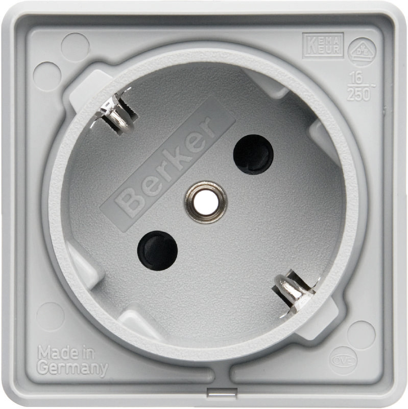 hager Socket outlet integro flow 1s/16a/250vac ukr gray