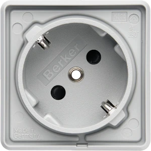 hager Socket outlet integro flow 1s/16a/250vac ukr gray