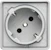 hager Socket outlet integro flow 1s/16a/250vac ukr gray
