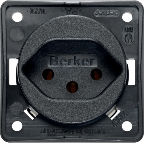 hager Socket outlet integro flow 1ch/10a/250v ukr black