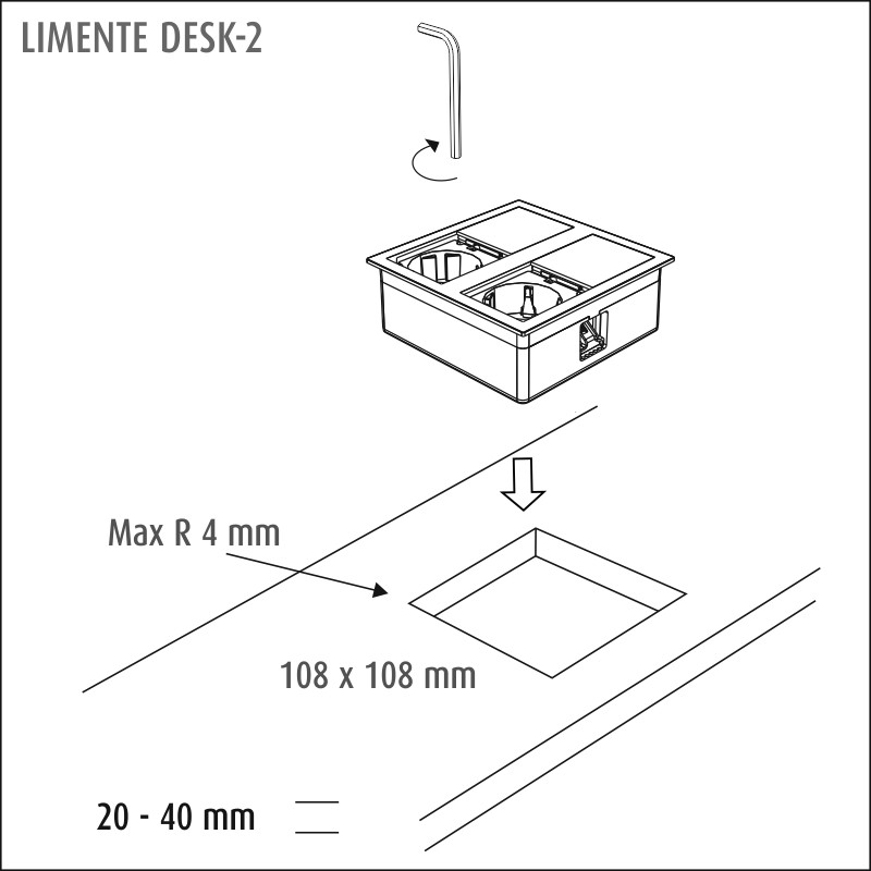 limente Vägguttag desk-2  socket outlet rst