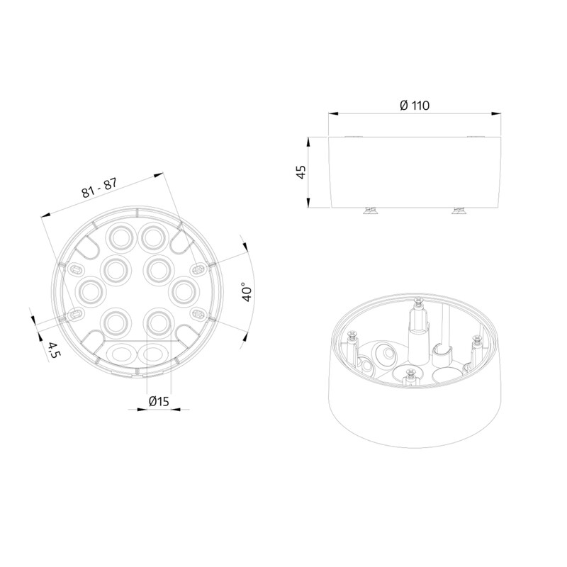 luxomat Mounting accessory luxomat sm socle mounting ip54 pd4n h