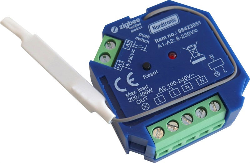 MANÖVRERI. BOX RELAY ZIGBEE 400W 100-240V 2.4GHZ ZIGBEE