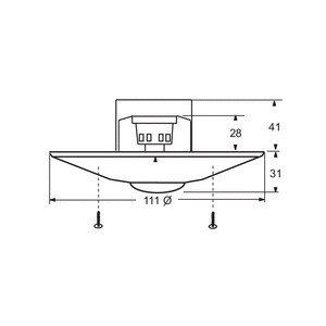abb Läsnäolotunnistin basic line 360d 1000w/va 230v ip40 uka va
