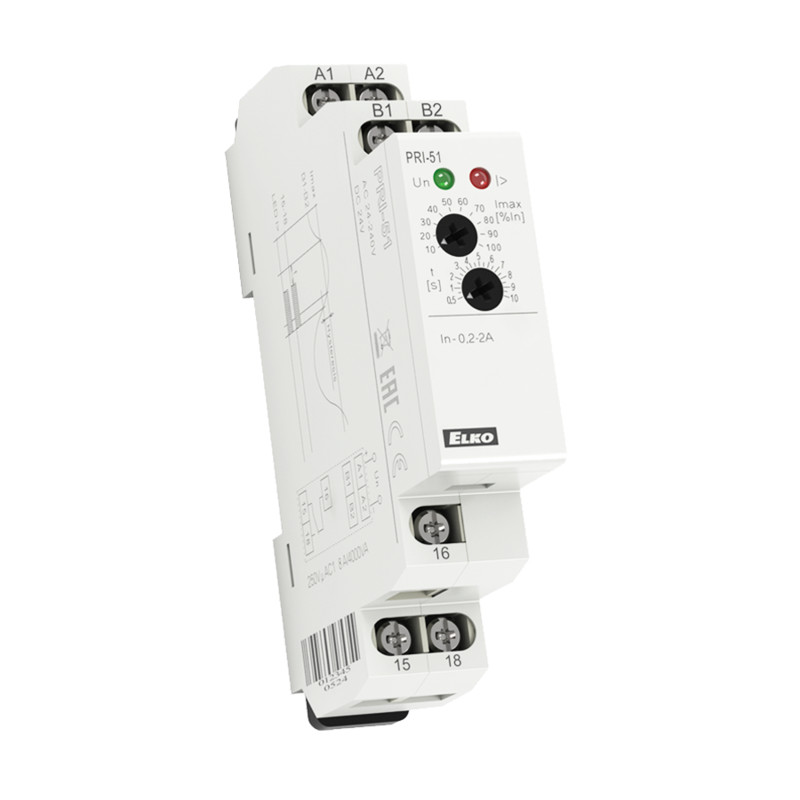 MONITORING RELAY CURRENT 1CO 8A 250VAC ADJ. 0.2-2A