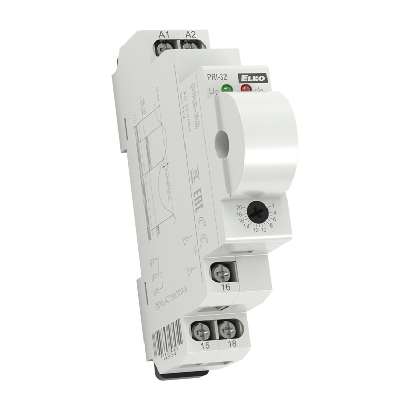 MONITORING RELAY CURRENT 1CO 8A 250VAC ADJ. 1-20A