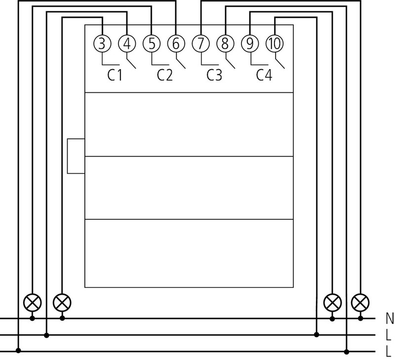 theben Switching actuator rme 4 u knx
