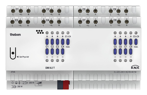 UNIVERSAL DIMMERAKTOR DM 8-2 T KNX FIX2