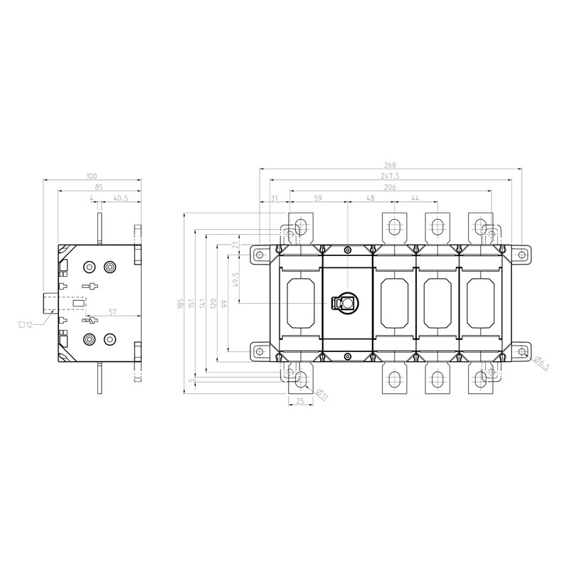 katko Kuormankytkin vääntö katko ku 4400 4x400a 400v 200kw