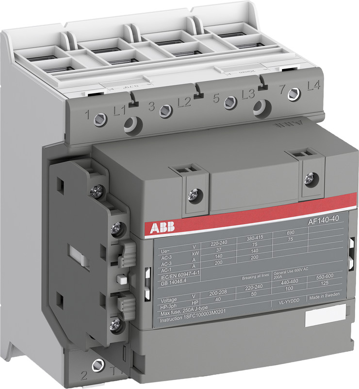 abb Kontaktori  abb 4-nap 75kw, 1s,1a 200a (ac-1)