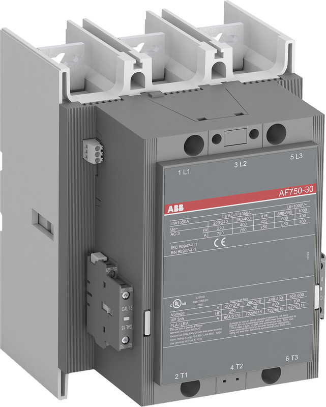 CONTACTOR 3-P.400KW,2NO,2NC,750A(AC-3)