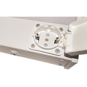 nordtronic Mirror lumin. w socket bianka ip44 21w 3k wh socket