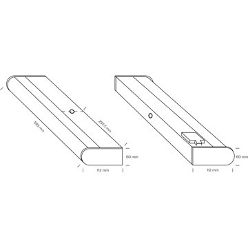 nordtronic Mirror lumin. w socket bianka ip44 21w 3k wh socket