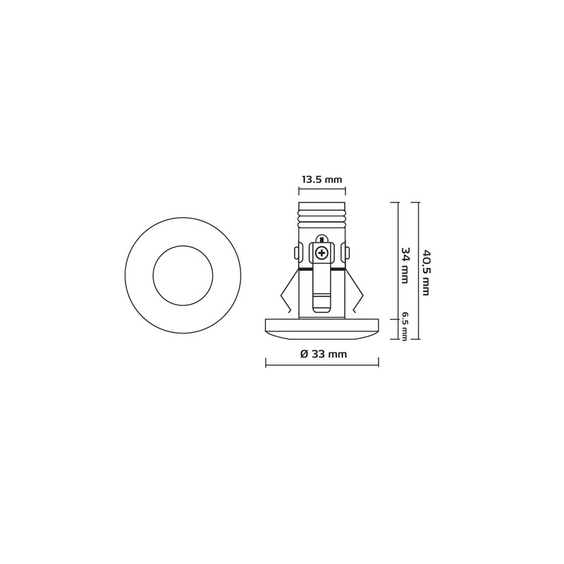 nordtronic Downlight viola ip44 2w 350ma 140 lm wh