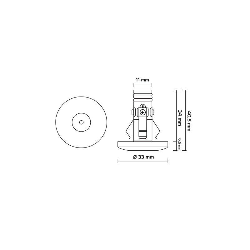 nordtronic Downlight elena ip44 2w 350ma 140lm ba