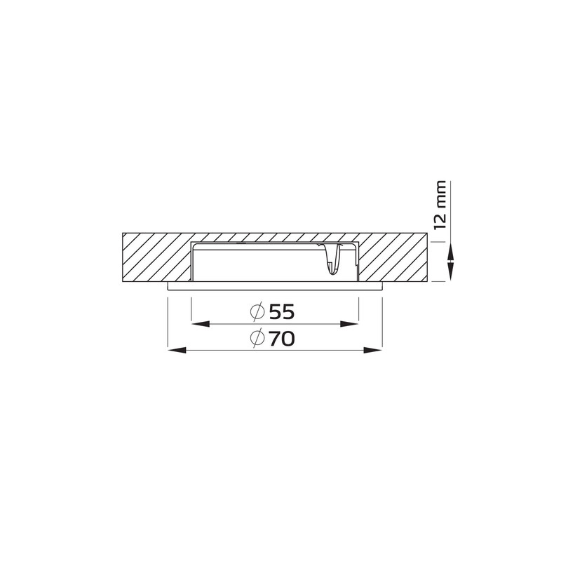 nordtronic Downlight gabriella ip44 4w 220lm 350ma 3k 90d wh