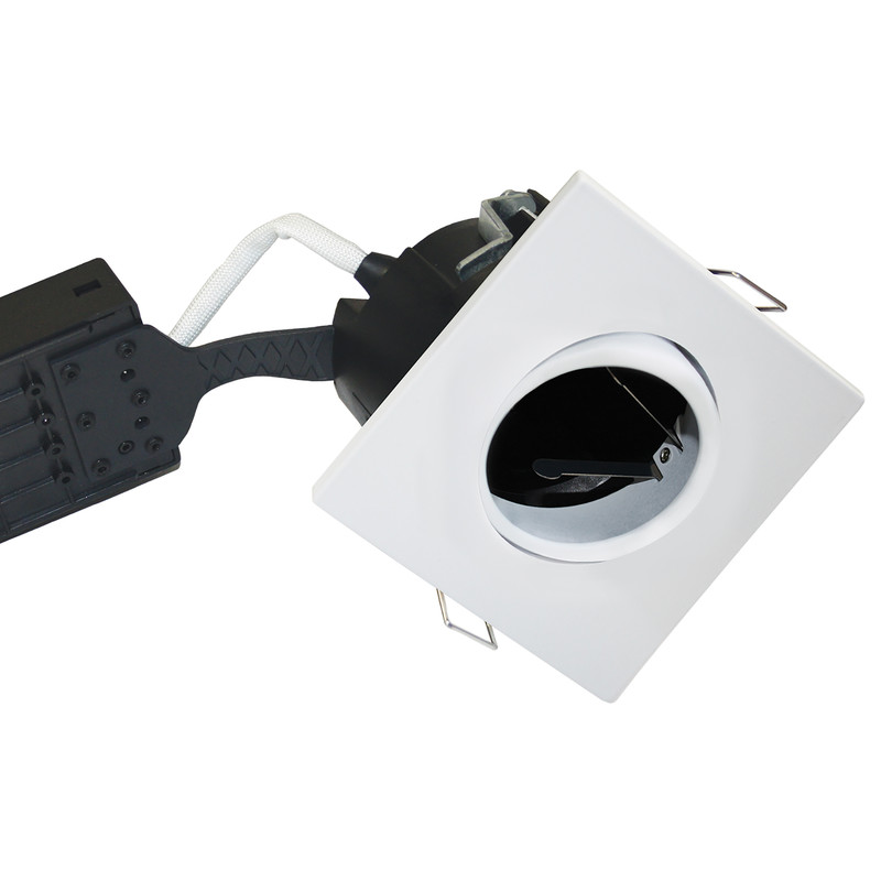 nordtronic Downlight uni install ip44 gu10 max. 7,5w wh sq