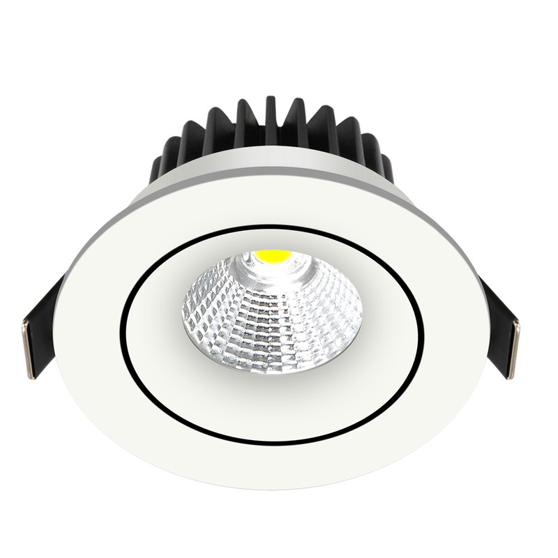 nordtronic Downlight velia ip44 10,9w 740lm 3k 38d wh rou