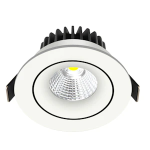nordtronic Downlight velia ip44 10,9w 850lm 3k 38d wh
