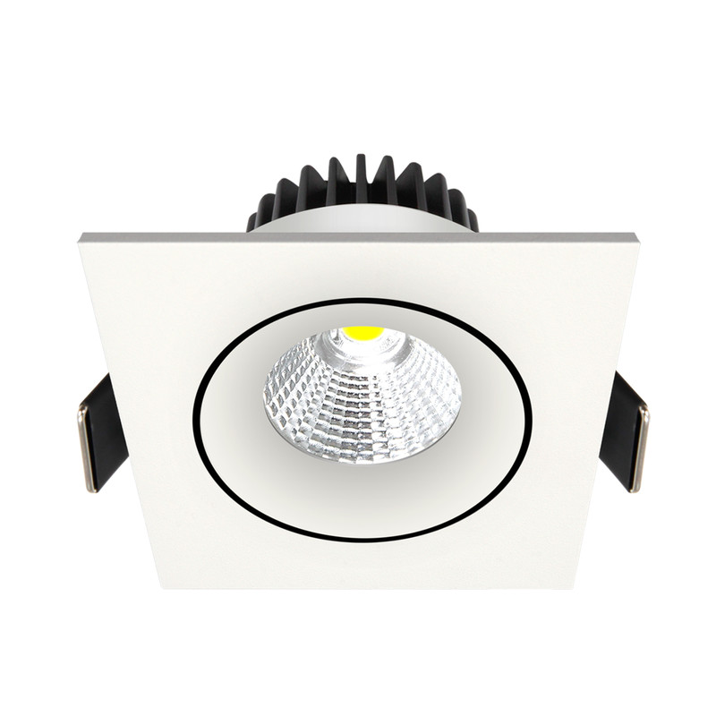 nordtronic Downlight velia ip44 10,9w650lm2,7k38dtiltwhsq
