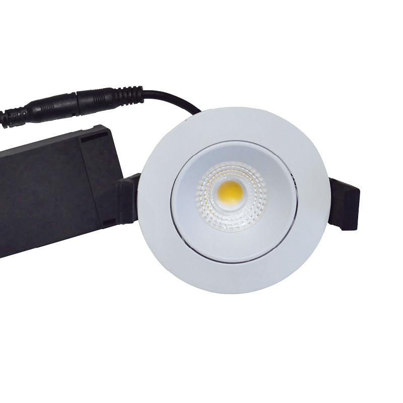 nordtronic Downlight velia low profile ip44 5,5w 2.7k 310lm55 whround