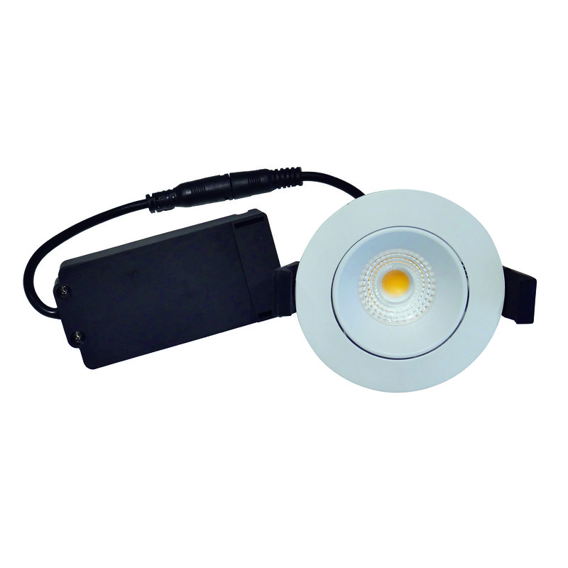 nordtronic Downlight velia low profile ip44 5,5w 3k 320lm55 whround