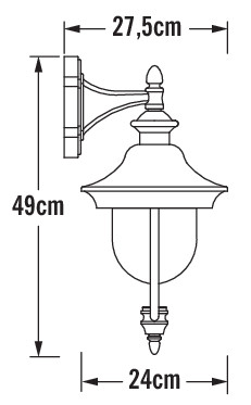 konstsmide Seinävalaisin ulko parma 7240-000 ip43 e27 rst