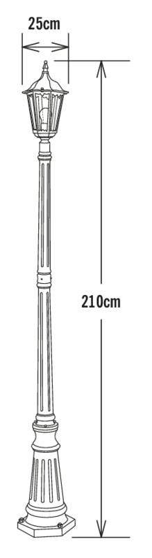 konstsmide Gårdsarmatur firenze 7233-250 ip43 e27 vi