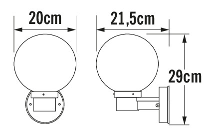 konstsmide Wall luminaire nemi 7322-250 ip44 e27 wh