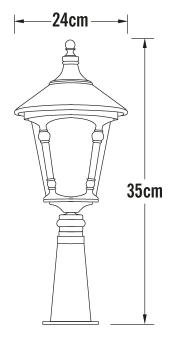 konstsmide Gårdsarmatur virgo 578-250 ip23 e27 vi