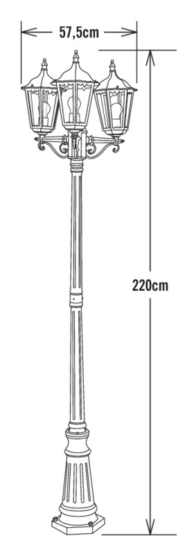 konstsmide Gårdsarmatur firenze 7217-250 ip43 e27 vi