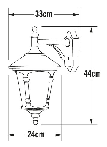 konstsmide Seinävalaisin ulko virgo 568-250 ip23 e27 va