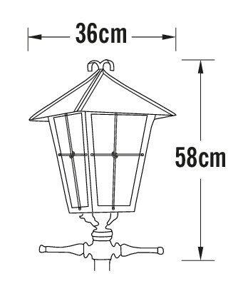 konstsmide Pihapiirivalaisin fenix 430-900 ip23 e27 kupari