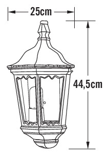 konstsmide Seinävalaisin ulko firenze 7229-250 ip43 e27 va