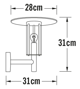 konstsmide Väggarmatur mode 660-320 ip54 e27 gal