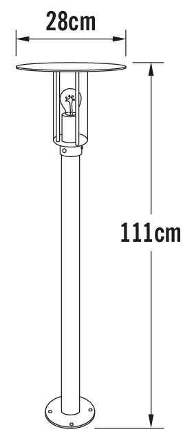 konstsmide Pollararmatur mode 662-320 ip54 e27 gal