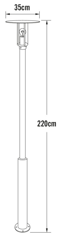 konstsmide Pole mounted luminaire mode 663-320 ip54 e27 gal