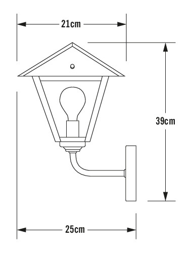 konstsmide Wall luminaire benu 439-320 ip23 e27 gal