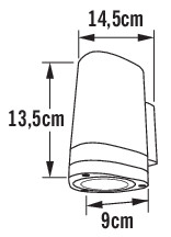 konstsmide Seinävalaisin ulko modena 7511-320 ip44 gu10 ga