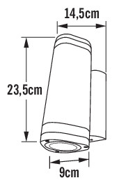 konstsmide Väggarmatur modena 7512-320 ip44 gu10 ga