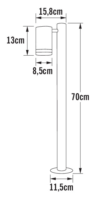 konstsmide Pollarivalaisin modena 7517-320 ip44 gu10 ga