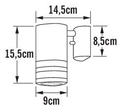 konstsmide Seinävalaisin ulko modena 7515-320 ip44 gu10 ga