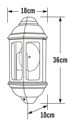 konstsmide Wall luminaire cagliari 7011-750 ip43 e27 bl