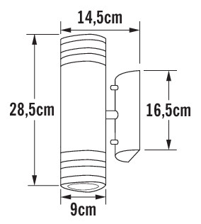 konstsmide Seinävalaisin ulko modena 7516-320 ip44 2xgu10 ga