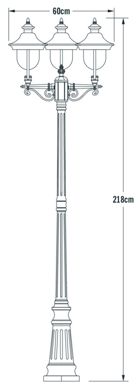 konstsmide Pihapiirivalaisin parma 7227-250 ip43 e27 va