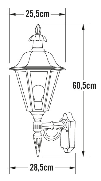 konstsmide Väggarmatur pallas 481-250 ip23 vi